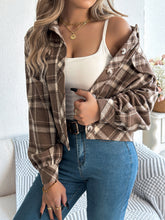Load image into Gallery viewer, Plaid Button Up Long Sleeve Jacket