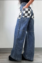 Load image into Gallery viewer, Checkered Wide Leg Jeans