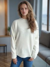 Load image into Gallery viewer, Round Neck Drop Shoulder Long Sleeve Sweater