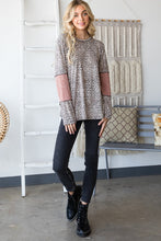 Load image into Gallery viewer, Heimish Full Size Leopard Exposed Seam Contrast T-Shirt