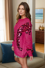 Load image into Gallery viewer, Sequin Round Neck Long Sleeve Sweater