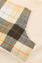 Load image into Gallery viewer, Drawstring Plaid Long Sleeve Hoodie