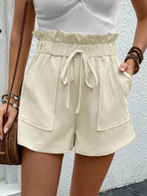 Load image into Gallery viewer, Paperbag Waist Shorts with Pockets