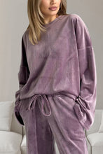 Load image into Gallery viewer, Buttery-Soft Round Neck Long Sleeve Top and Drawstring Pants Set