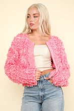Load image into Gallery viewer, VERY J Shaggy Yarn Knit Zip Up Jacket