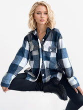 Load image into Gallery viewer, Plaid Button Up Long Sleeve Shacket