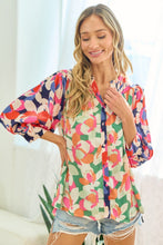 Load image into Gallery viewer, First Love Full Size Floral Button Down Satin Shirt