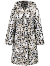 Load image into Gallery viewer, Thermal Leopard Faux Fur Hooded Outerwear