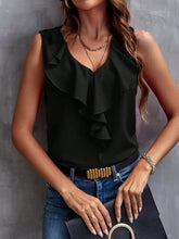 Load image into Gallery viewer, Ruffled V-Neck Tank