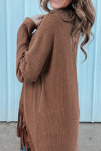 Load image into Gallery viewer, Fringe Round Neck Long Sleeve Top