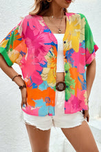 Load image into Gallery viewer, Printed Button Up Half Sleeve Shirt