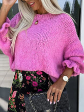 Load image into Gallery viewer, Round Neck Long Sleeve Sweater