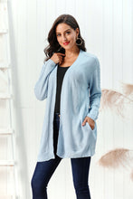 Load image into Gallery viewer, Cable-Knit Open Front Long Sleeve Cardigan