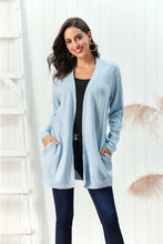 Load image into Gallery viewer, Cable-Knit Open Front Long Sleeve Cardigan