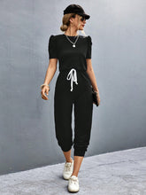 Load image into Gallery viewer, Round Neck Short Sleeve Jumpsuit