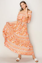 Load image into Gallery viewer, HYFVE Floral Off-Shoulder Tie Front Maxi Dress