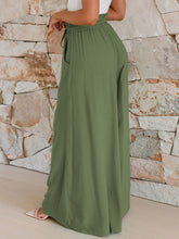 Load image into Gallery viewer, Drawstring Wide Leg Pants with Pockets