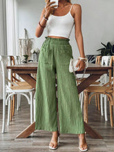 Load image into Gallery viewer, Pocketed Elastic Waist Wide Leg Pants
