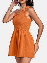 Load image into Gallery viewer, Smocked Single Shoulder Romper