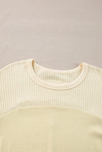Load image into Gallery viewer, Waffle-Knit Round Neck Long Sleeve Top