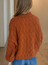 Load image into Gallery viewer, Cable-Knit Turtleneck Long Sleeve Sweater