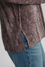 Load image into Gallery viewer, Umgee Side Slit Texture Button Up Shirt