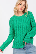 Load image into Gallery viewer, SAGE + FIG Cable-Knit Long Sleeve Sweater