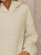 Load image into Gallery viewer, Textured Long Sleeve Hoodie with Pockets