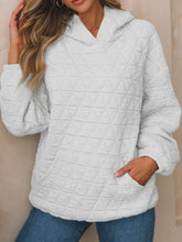 Load image into Gallery viewer, Textured Long Sleeve Hoodie with Pockets