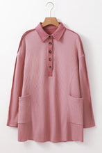 Load image into Gallery viewer, Half Button Long Sleeve Top