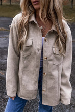Load image into Gallery viewer, Button Up Collared Neck Long Sleeve Jacket