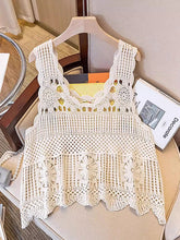 Load image into Gallery viewer, Openwork Scoop Neck Tank