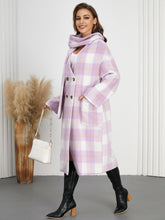 Load image into Gallery viewer, Plaid Button Up Long Sleeve Coat