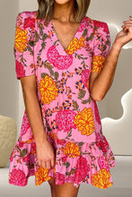 Load image into Gallery viewer, Ruffled Marigold Short Sleeve Mini Dress