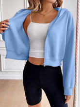 Load image into Gallery viewer, Ivy Lane Zip Up Dropped Shoulder Hooded Jacket