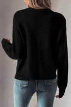 Load image into Gallery viewer, Openwork Button Up Long Sleeve Cardigan