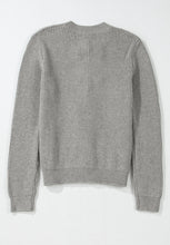 Load image into Gallery viewer, Bow Round Neck Long Sleeve Cardigan