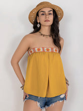 Load image into Gallery viewer, Embroidered Tube Sleeveless Top