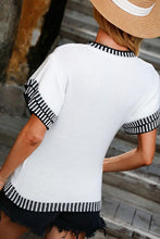 Load image into Gallery viewer, Round Neck Short Sleeve Knit Top