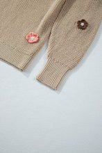 Load image into Gallery viewer, HELLO Flower Round Neck Long Sleeve Sweater