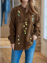 Load image into Gallery viewer, Sequin Mock Neck Long Sleeve Sweater