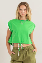 Load image into Gallery viewer, HYFVE Drawstring Hem Crop Top