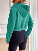 Load image into Gallery viewer, Ivy Lane Zip Up Dropped Shoulder Hooded Jacket