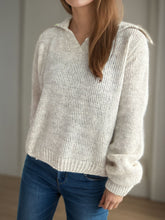 Load image into Gallery viewer, Collared Neck Long Sleeve Sweater