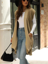 Load image into Gallery viewer, Pocketed Open Front Cap Sleeve Cardigan