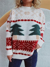 Load image into Gallery viewer, Christmas Tree Mock Neck Long Sleeve Sweater