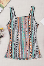 Load image into Gallery viewer, Printed Square Neck Wide Strap Tank