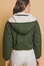 Load image into Gallery viewer, Love Tree Zip Up Cropped Hooded Sherpa Reversible Jacket
