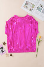 Load image into Gallery viewer, Tied Backless Round Neck Cap Sleeve Blouse