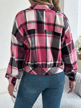 Load image into Gallery viewer, Plaid Button Up Long Sleeve Jacket